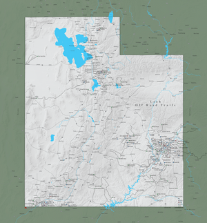 Utah Off Road Trails - Push Pin Map