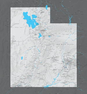Utah Off Road Trails - Push Pin Map - Pin Trail Maps