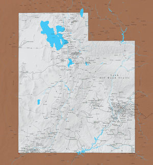 Utah Off Road Trails - Push Pin Map - Pin Trail Maps