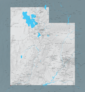 Utah Off Road Trails - Push Pin Map - Pin Trail Maps