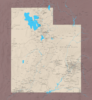 Utah Off Road Trails - Push Pin Map - Pin Trail Maps