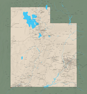 Utah Off Road Trails - Push Pin Map