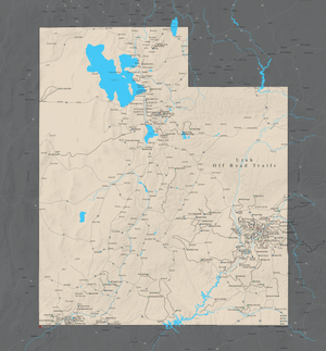 Utah Off Road Trails - Push Pin Map - Pin Trail Maps