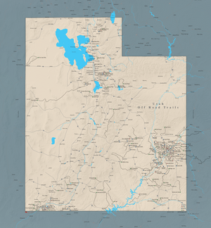 Utah Off Road Trails - Push Pin Map