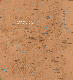 Colorado Fourteeners - Push Pin Map