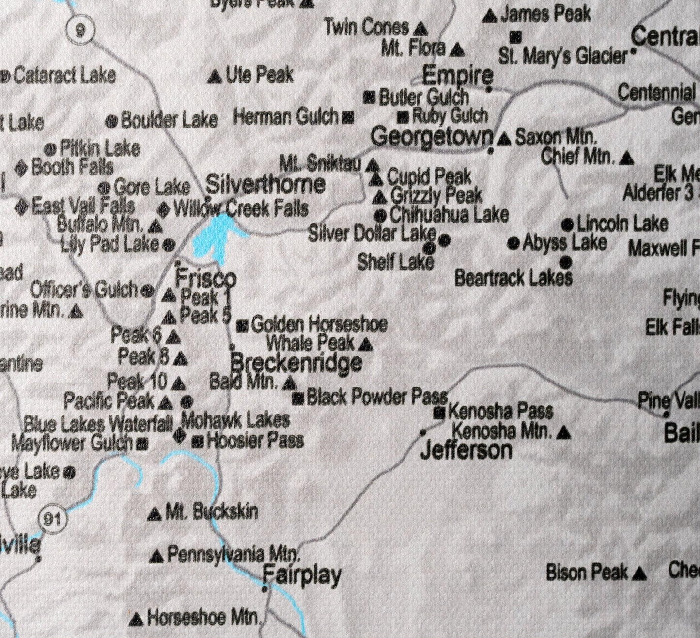 Colorado Hiking Trails - Push Pin Map - Pin Trail Maps