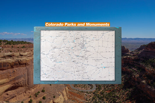 Colorado National and State Parks - Push Pin Map