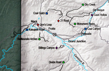 Colorado Off Road Trails - Push Pin Map