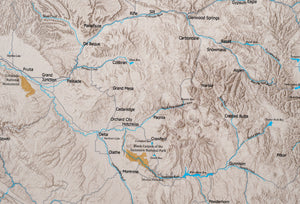 Colorado Rivers - Push Pin Map