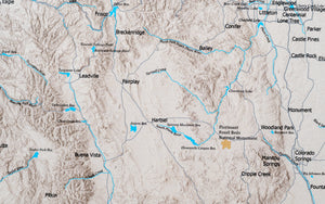 Colorado Rivers - Push Pin Map