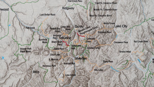 Colorado Off Road Trails - Push Pin Map