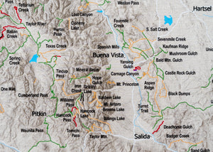 Colorado Off Road Trails - Push Pin Map