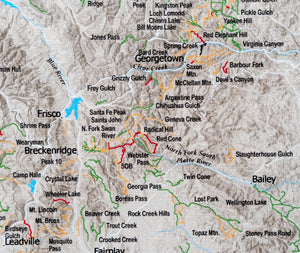 Colorado Off Road Trails - Push Pin Map