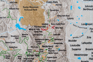 Colorado Off Road Trails - Push Pin Map