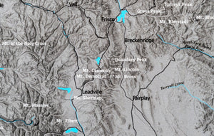 Colorado Fourteeners - Push Pin Map