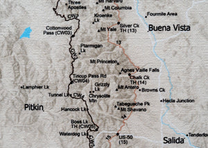 Colorado Hiking Trails - Push Pin Map