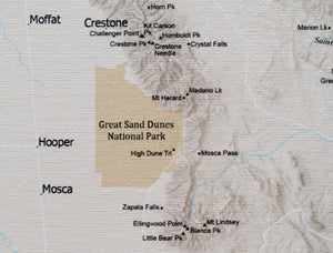 Colorado Hiking Trails - Push Pin Map