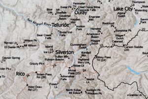 Colorado Hiking Trails - Push Pin Map