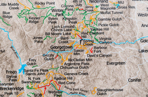 Colorado Off Road Trails - Push Pin Map