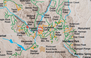 Colorado Off Road Trails - Push Pin Map