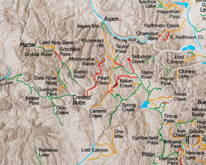 Colorado Off Road Trails - Push Pin Map