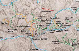 Colorado Off Road Trails - Push Pin Map