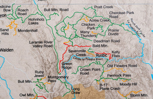 Colorado Off Road Trails - Push Pin Map