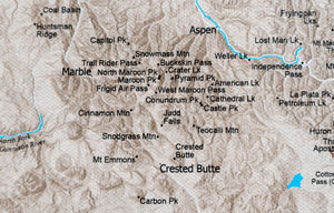 Colorado Hiking Trails - Push Pin Map