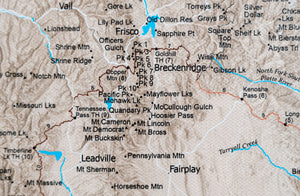 Colorado Hiking Trails - Push Pin Map