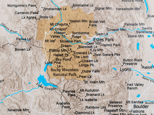 Colorado Hiking Trails - Push Pin Map