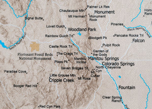 Colorado Hiking Trails - Push Pin Map
