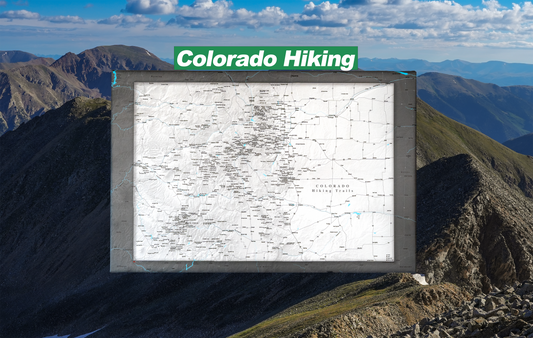 Colorado Hiking Trails - Push Pin Map