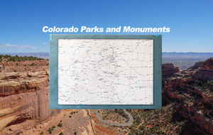 Colorado National and State Parks - Push Pin Map