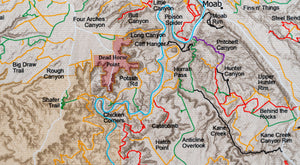 Moab Off Road Trails - Push Pin Map