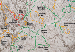 Moab Off Road Trails - Push Pin Map