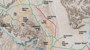 Moab Off Road Trails - Push Pin Map