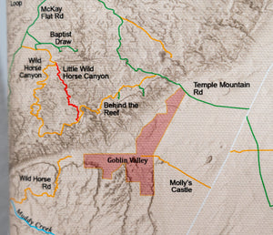 Moab Off Road Trails - Push Pin Map