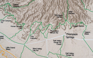 Moab Off Road Trails - Push Pin Map
