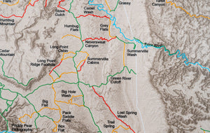 Moab Off Road Trails - Push Pin Map