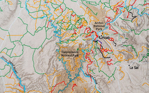 Utah Off Road Trails - Push Pin Map