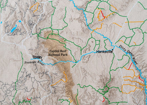 Utah Off Road Trails - Push Pin Map