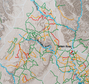 Utah Off Road Trails - Push Pin Map