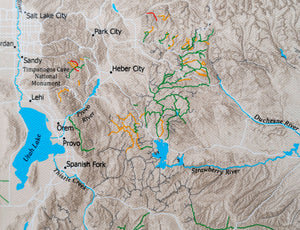 Utah Off Road Trails - Push Pin Map