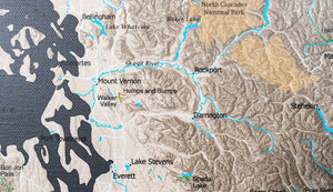 Washington Oregon Off Road Trails - Push Pin Map