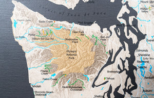 Washington Oregon Off Road Trails - Push Pin Map