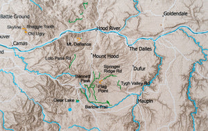 Washington Oregon Off Road Trails - Push Pin Map