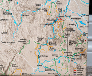 Washington Oregon Off Road Trails - Push Pin Map