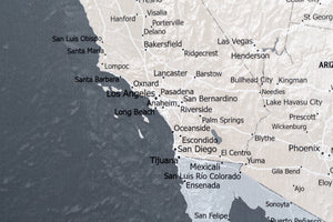 United States with Cities and Roads - Push Pin Map