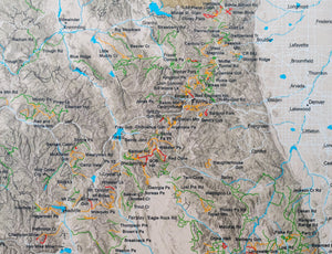 Colorado Off Road Trails - Push Pin Map