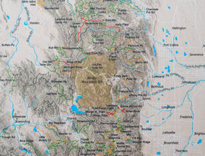 Colorado Off Road Trails - Push Pin Map